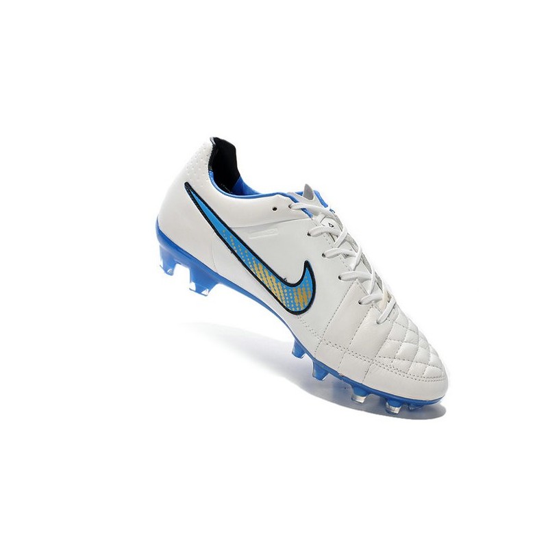 blue white nike football cleats