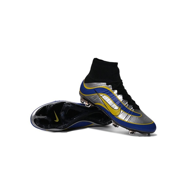 blue and yellow nike soccer cleats
