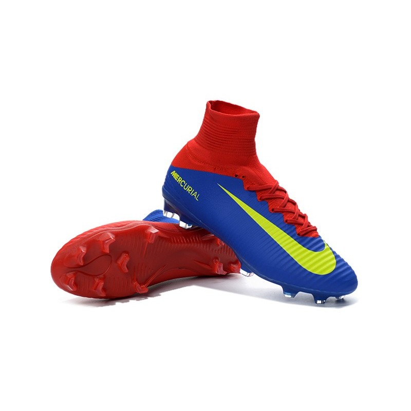 blue and yellow nike soccer cleats