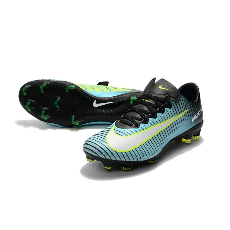 blue and green nike mercurial
