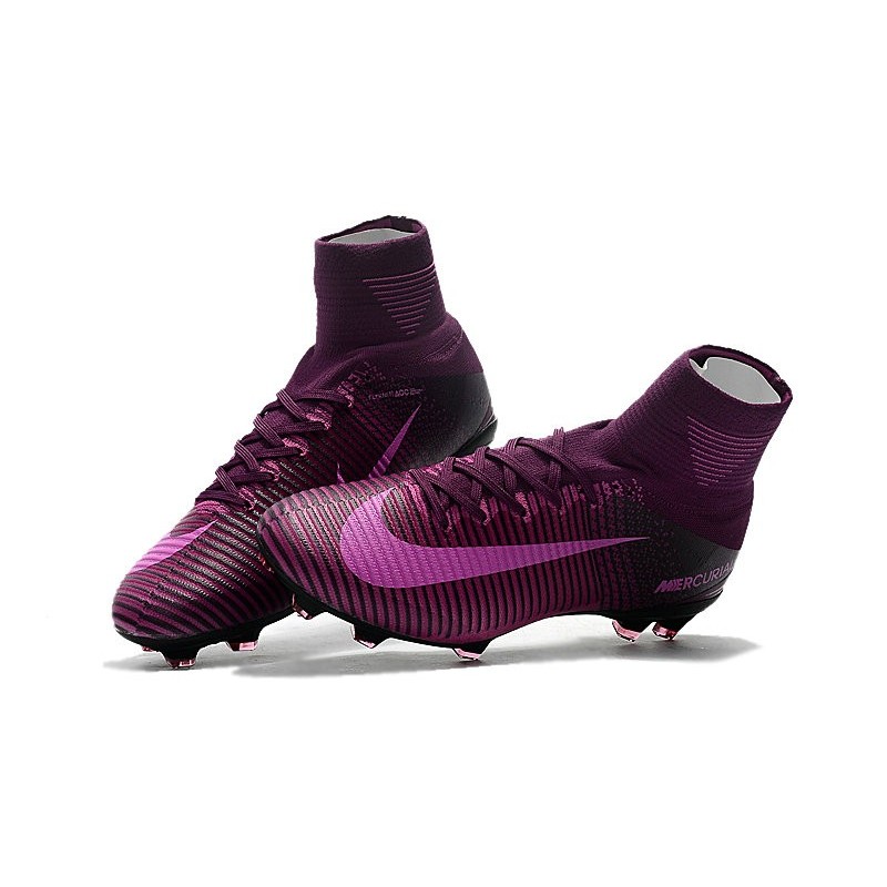 Nike Mercurial Superfly V FG 2017 New Football Boots Purple Black