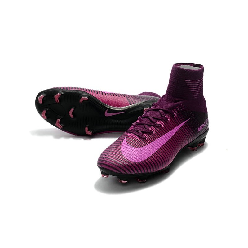 Nike Mercurial Superfly V FG 2017 New Football Boots Purple Black