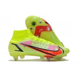 Nike Mercurial Superfly VIII Elite SG PRO AC Volt Bright Crimson Black