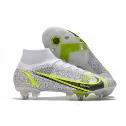 Nike Mercurial Superfly VIII Elite SG PRO AC White Black Metallic Silver Volt