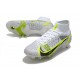 Nike Mercurial Superfly VIII Elite SG PRO AC White Black Metallic Silver Volt