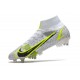 Nike Mercurial Superfly VIII Elite SG PRO AC White Black Metallic Silver Volt