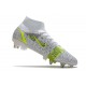 Nike Mercurial Superfly VIII Elite SG PRO AC White Black Metallic Silver Volt