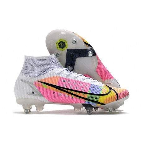 Nike Mercurial Superfly VIII Elite SG PRO AC Dragonfly - White Metallic Silver Dark Raisin