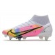 Nike Mercurial Superfly VIII Elite SG PRO AC Dragonfly - White Metallic Silver Dark Raisin