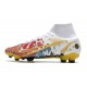 Nike Mercurial Superfly VIII Elite DF FG White Golden Blue Red