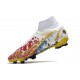 Nike Mercurial Superfly VIII Elite DF FG White Golden Blue Red