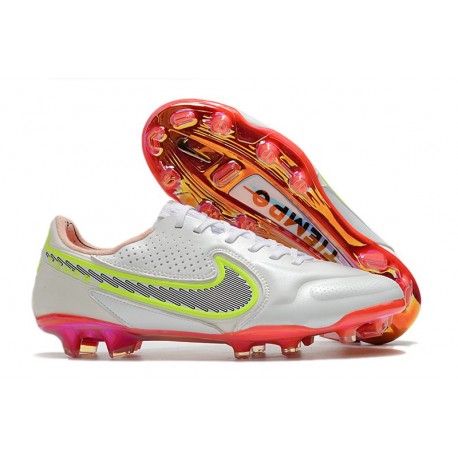 Nike Tiempo Legend IX Elite FG Leather White Black Bright Crimson Pink Blast