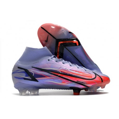 Nike Mercurial Superfly VIII Elite DF FG Mbappe Light Thistle Metallic Silver