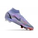 Nike Mercurial Superfly VIII Elite DF FG Mbappe Light Thistle Metallic Silver