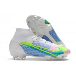 Nike Mercurial Superfly VIII Elite DF FG White Blue Volt