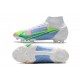 Nike Mercurial Superfly VIII Elite DF FG White Blue Volt