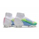 Nike Mercurial Superfly VIII Elite DF FG White Blue Volt