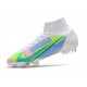 Nike Mercurial Superfly VIII Elite DF FG White Blue Volt