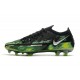 Nike Phantom GT2 Elite FG Shockwave - Black Metallic Platinum Green Strike