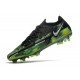 Nike Phantom GT2 Elite FG Shockwave - Black Metallic Platinum Green Strike