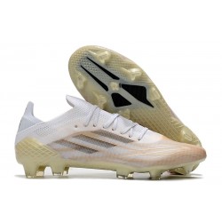 adidas X Speedflow.1 FG Soccer Shoes White Core Black Metallic Gold Melange