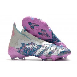 adidas Predator Freak + FG Shoes Silver Blue Pink