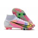 Nike Mercurial Superfly 8 Elite AG Cleat Dragonfly - White Metallic Silver Dark Raisin