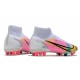 Nike Mercurial Superfly 8 Elite AG Cleat Dragonfly - White Metallic Silver Dark Raisin