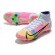 Nike Mercurial Superfly 8 Elite AG Cleat Dragonfly - White Metallic Silver Dark Raisin