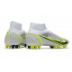 Nike Mercurial Superfly 8 Elite AG White Black Metallic Silver Volt