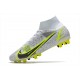 Nike Mercurial Superfly 8 Elite AG White Black Metallic Silver Volt