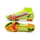 Nike Mercurial Superfly 8 Elite AG Cleat Volt Bright Crimson Black