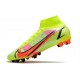 Nike Mercurial Superfly 8 Elite AG Cleat Volt Bright Crimson Black