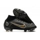 Nike Mercurial Superfly 8 Elite FG Shadow - Black Metallic Gold Metallic Silver