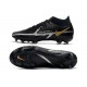 Nike Phantom GT2 Elite DF FG Black Metallic Dark Grey Metallic Gold