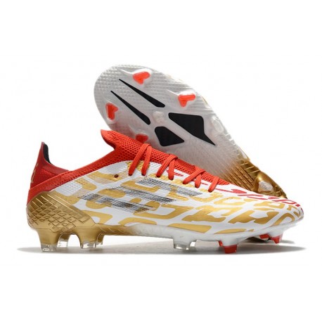 adidas X Speedflow.1 FG Soccer Shoes Gold White Red