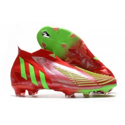 adidas Predator Edge + FG Laceless Red Green