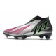 adidas Predator Edge + FG Laceless Silver Black Solar Pink