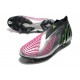 adidas Predator Edge + FG Laceless Silver Black Solar Pink