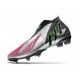 adidas Predator Edge + FG Laceless Silver Black Solar Pink