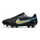 Nike Tiempo Legend IX Elite FG Leather Black Gold Blue