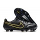 Nike Tiempo Legend IX Elite FG Leather Black Metallic Dark Grey