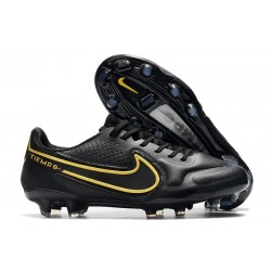 Nike Tiempo Legend IX Elite FG Leather Black Metallic Dark Grey Anthracite