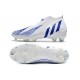 adidas Predator Edge + FG Laceless White Hi Res Blue