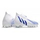 adidas Predator Edge + FG Laceless White Hi Res Blue