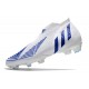 adidas Predator Edge + FG Laceless White Hi Res Blue