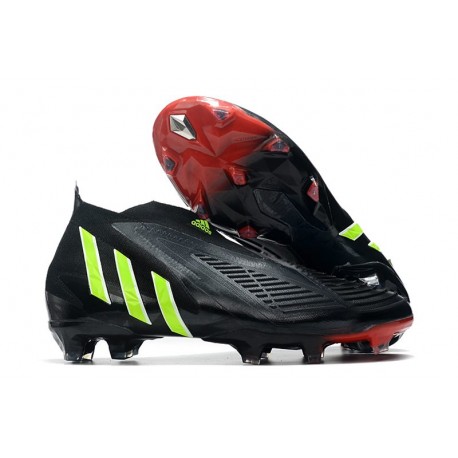 adidas Predator Edge + FG Laceless Black Green