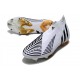 adidas Predator Edge + FG Laceless White Black Gold