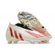 adidas Predator Edge + FG Showdown - Off White Vivid Red Gold Metallic