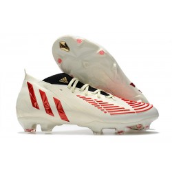 adidas Predator Edge.1 FG Showdown - Off White Vivid Red Gold Metallic